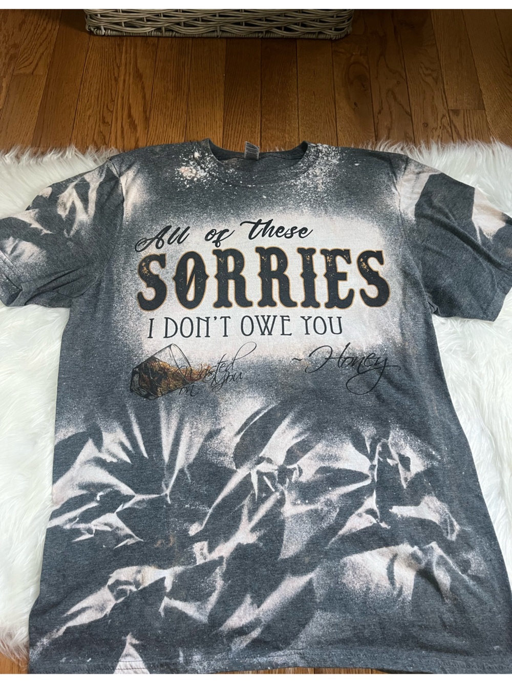 Morgan Wallen Bleached Tee “Wasted on you” inspired